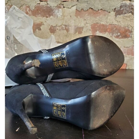 Aldo Womens Sz 6.5 Tilasa Shoe with Heal Stiletto Open Toe Black - Picture 5 of 7